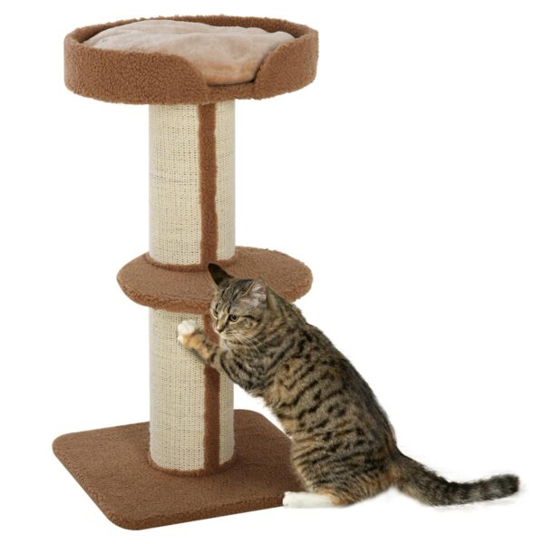 Cat Tower - Scratching Post & Activity Centre - white background view