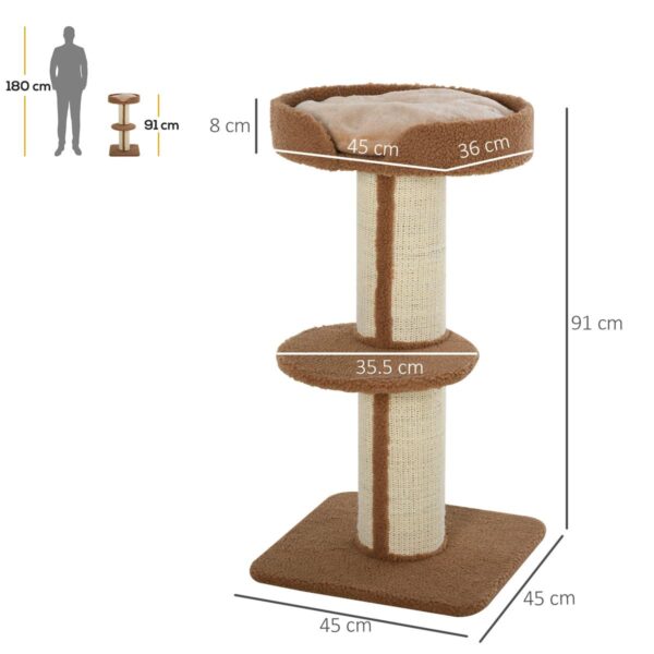 Cat Tower - Scratching Post & Activity Centre - dimensions view