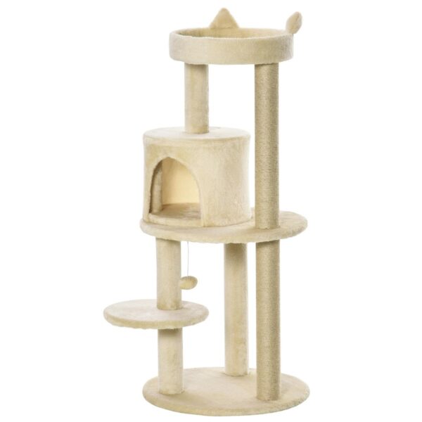 Cat Tree Condo for Indoor Cats - Activity Center - white background view