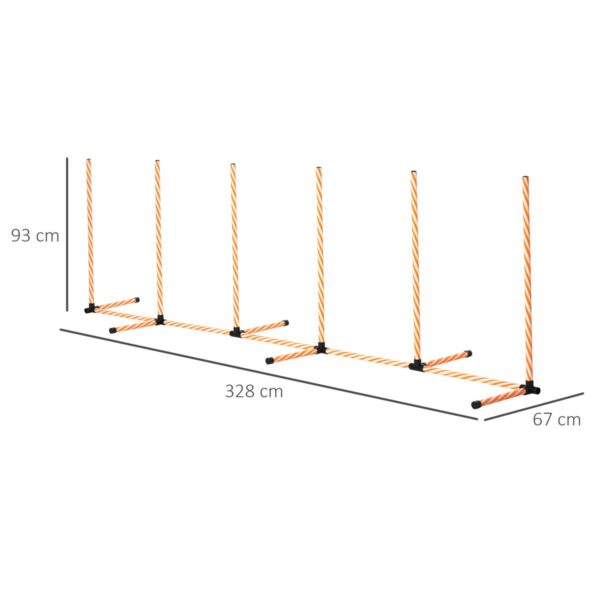 Dog Agility Training Set - Obstacle Course - dimensions view