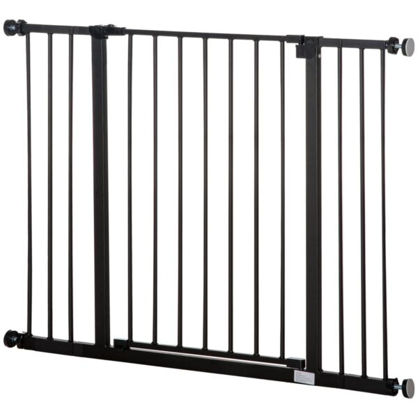 Dog Safety Gate - Pressure Fit Adjustable Barrier - white background view
