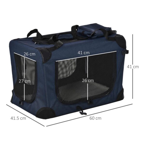 Foldable Pet Carrier for Small Pets - Travel Crate - dimensions view