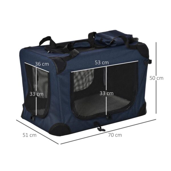 Foldable Pet Carrier for Small Pets - Travel Crate - dimensions view