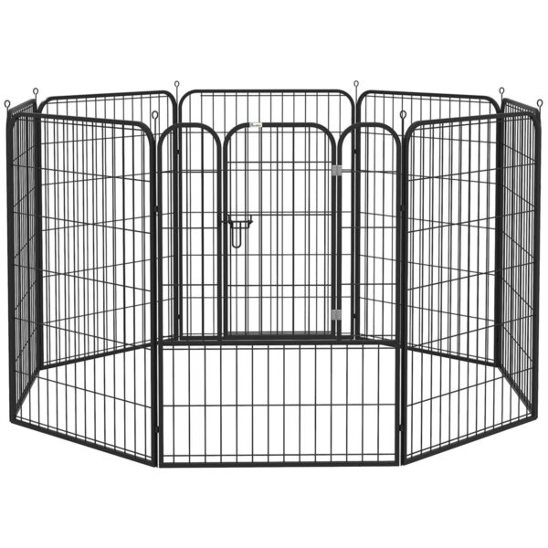Heavy Duty Puppy Playpen - 8‑Panel Enclosure for Med/Large Dogs - white background view