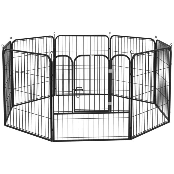 Heavy Duty Puppy Playpen - 8‑Panel Enclosure for Small/Med Dogs - white background view