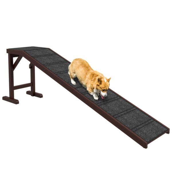 Pet Ramp - Non‑Slip Carpet Platform - white background view