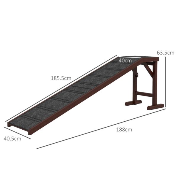 Pet Ramp - Non‑Slip Carpet Platform - dimensions view
