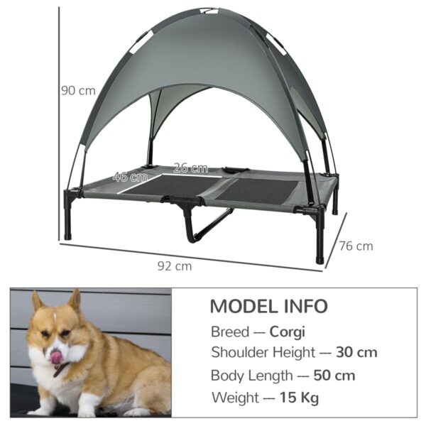 Raised Dog Bed - Waterproof Elevated Cot - dimensions view