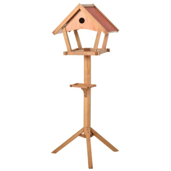 Wooden Bird Table - Wild Feeding Station for Outdoors - white background view