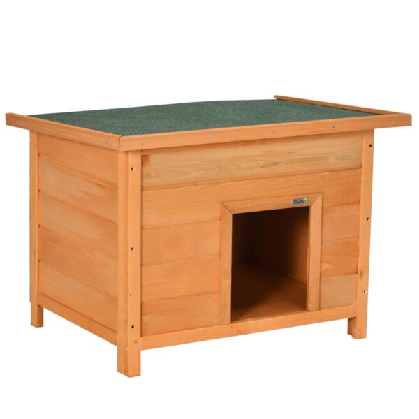 Wooden Dog Kennel - Elevated Pet House with Open Top - white background view